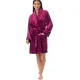 DKNY Γυναικεία βελούδινη δετή ρόμπα με logo  & τσέπες magenta φούξια YI2122688F