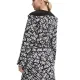 DKNY Γυναικεία βελούδινη δετή ρόμπα με logo & τσέπες black and white YI30027