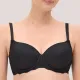 Ysabel Mora Set Γυναικείο Σουτιέν C Cup με δαντέλα & ελαφρυά ενίσχυση & ψηλόμεσο σλίπ χρώμα μαύρο Black 10840