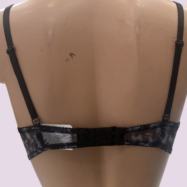 Modern Ocean Γυναικείο Set sexy εσωρούχων animal print white black σουτιέν διάφανο & string ρυθμιζόμενο 5595 animal