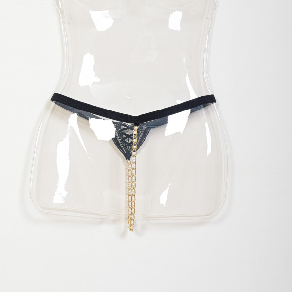 Milena by Paris Γυναικείο G-String Μαύρο 006849
