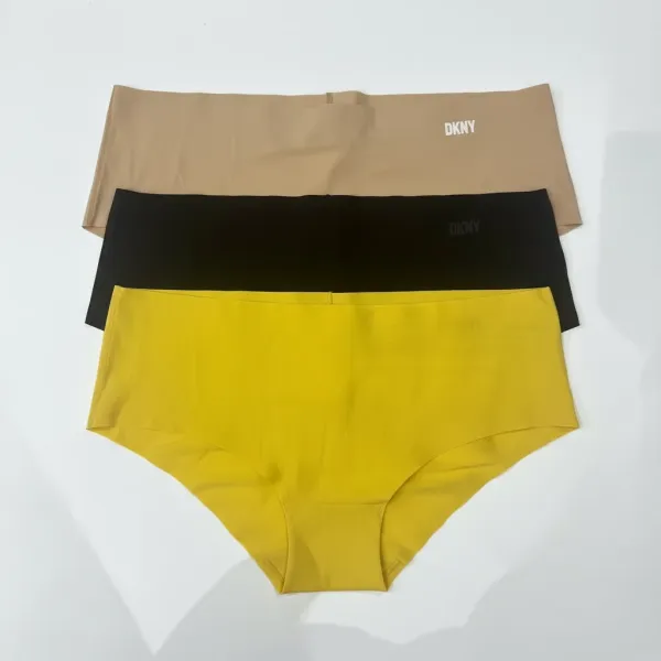 DKNY Οικονομική συσκευασία 3 τεμ Hipster invissible μπεζ-μαύρο-κίτρινο DK5028P3.I751Y