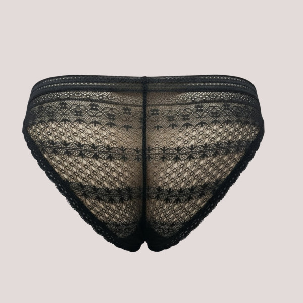 Ysabel Mora γυναικείο εσώρουχο Lace Mini Panty Σλίπ Μαύρο με δαντέλα πολυτελείας 19677