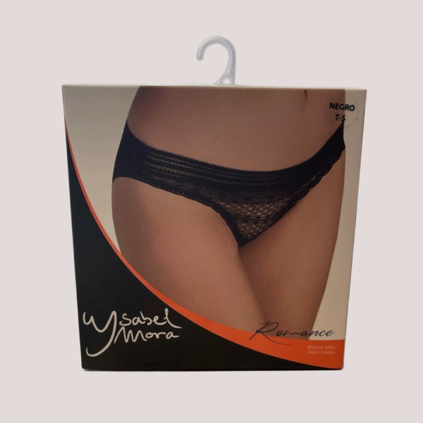 Ysabel Mora γυναικείο εσώρουχο Lace Mini Panty Σλίπ Μαύρο με δαντέλα πολυτελείας 19677