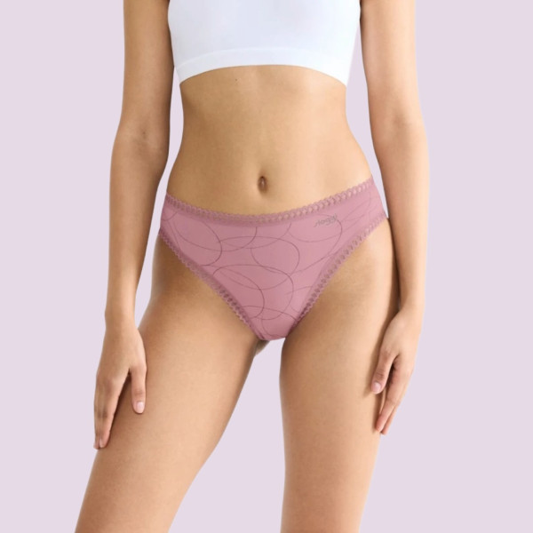 Sloggi Γυναικεία Βαμβακερά εσώρουχα Σλιπ tai 3τεμ Οικονομική Συσκευασία Go Crush High Leg 10219672 V002