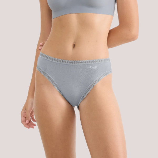 Sloggi Γυναικεία Βαμβακερά εσώρουχα Σλιπ tai 3τεμ Οικονομική Συσκευασία Go Crush High Leg 10219672.V022/V4