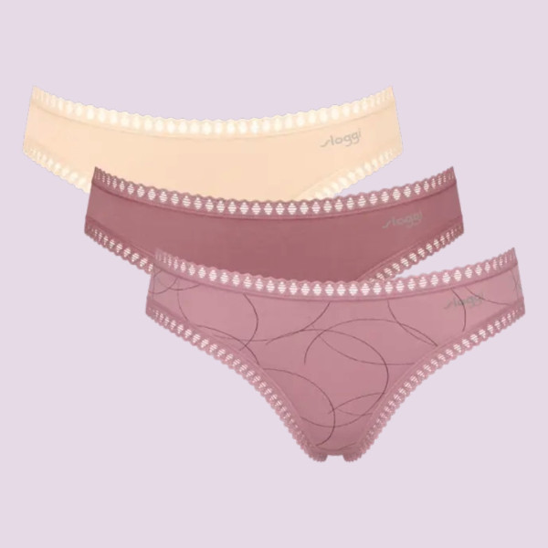 Sloggi Γυναικεία Βαμβακερά εσώρουχα Σλιπ Mini 3τεμ Οικονομική Συσκευασία Go Crush 10219682 V002