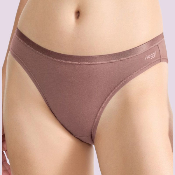 Sloggi Go Daily γυναικείο Cotton mini Σλιπ 3 Τεμάχια Marron Σκούρο Μπεζ 10222320 1141
