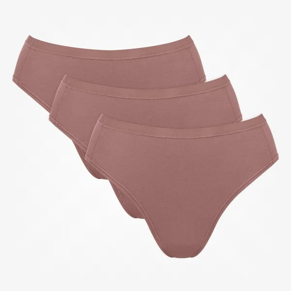 Sloggi  GO Daily Cotton Γυναικεία βαμβακερά Tai Σλιπ 3 Τεμάχια Καφέ 10222331 1141/MARRON