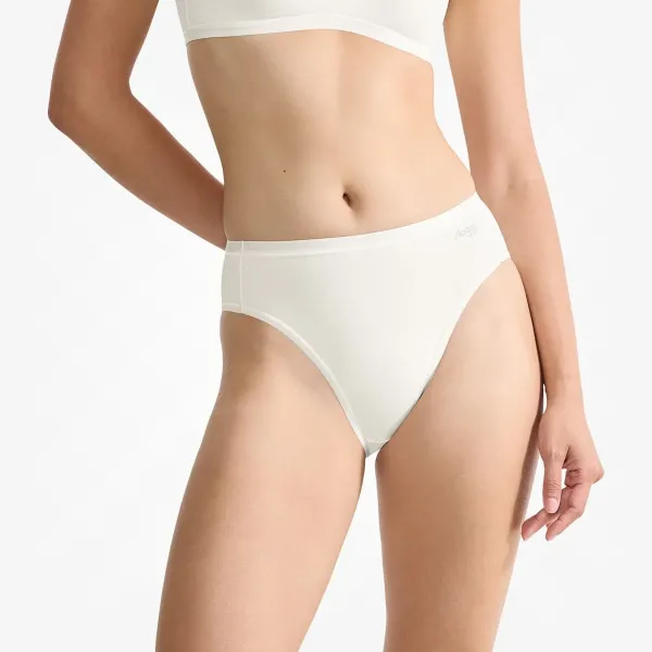 Sloggi  GO Daily Cotton Γυναικεία βαμβακερά Tai Σλιπ 3 Τεμάχια Λευκό 10222331 00GZ/GZ