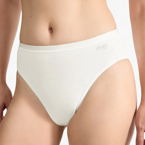 Sloggi  GO Daily Cotton Γυναικεία βαμβακερά Tai Σλιπ 3 Τεμάχια Λευκό 10222331 00GZ/GZ