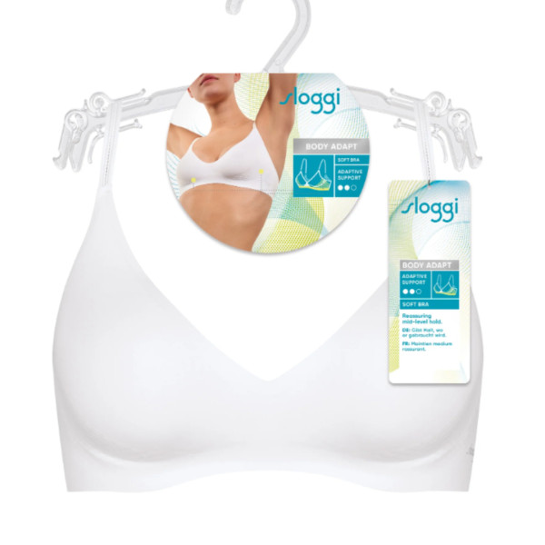 Sloggi Σουτιέν Χωρίς Μπανέλα Χωρίς Ραφές Λευκό Body Adapt Soft Bra 10207507-003