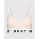 DKNY Βαμβακερό Σουτιέν Push Up Χωρίς Μπανέλα με Ενίσχυση Ρόζ DK4518/I290Y Cozy Wirefree Push Up Bra 