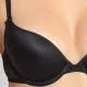 Sassa Γυναικείο Σουτιέν Μαύρο Push up B Cup με δαντέλα στο πλάϊ 29039 Black