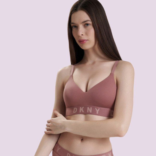 DKNY Wirefree Push Up Bra Αθλητικό Σουτιέν Χωρίς Μπανέλα με Ενίσχυση Rosewood DK4518/I638Y
