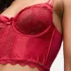 Γυναικείο Μπουστάκι με Δαντέλα & Σατέν Dorina Hasina Bustier – Κόκκινο FXBT0008LA190-BK0001