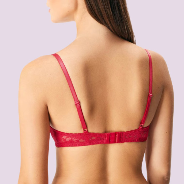 Dorina Sonia Γυναικεία Σουτιέν Push up 1+1 δώρο Κόκκινο-Μαύρο D17256LA052-2X0314