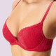 Dorina Sonia Γυναικεία Σουτιέν Push up 1+1 δώρο Κόκκινο-Μαύρο D17256LA052-2X0314