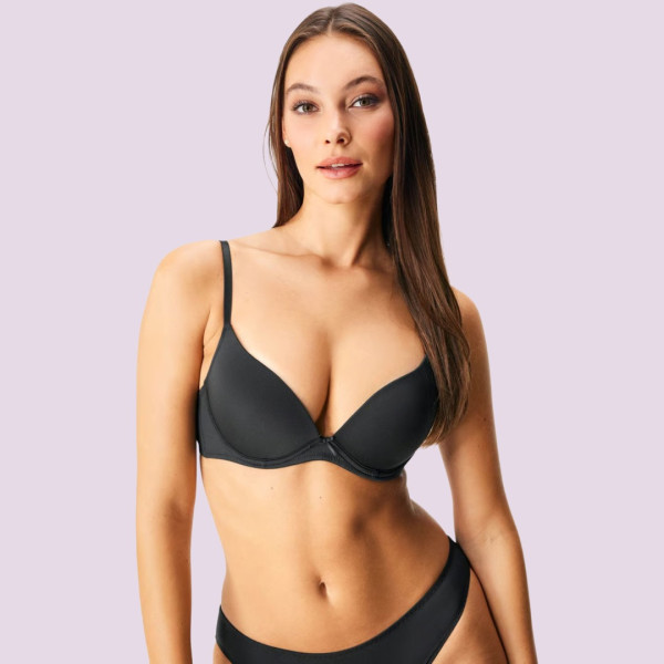 Dorina Sonia Γυναικεία Σουτιέν Push up 1+1 δώρο Κόκκινο-Μαύρο D17256LA052-2X0314