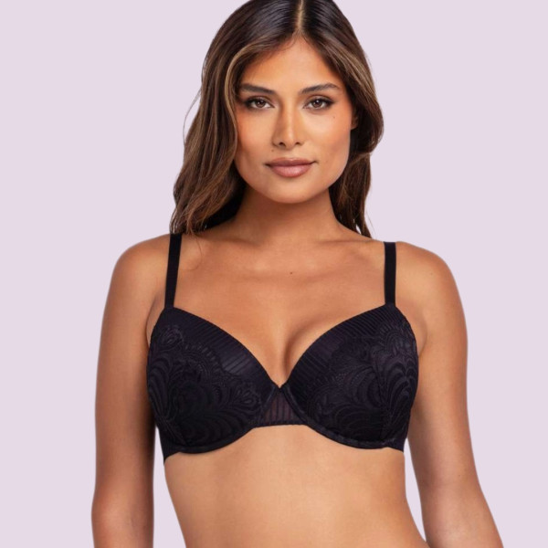 Dorina Γυναικεία Σουτιέν Σετ 1+1 δώρο για Μεγάλο Στήθος Μαύρο & Ιβουαρ FXTT0099LA189-2X0018 Emersyn