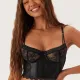 Γυναικείο Μπουστάκι με Δαντέλα & Σατέν Dorina Hasina Bustier – Μαύρο FXBT0008LA190-BK0001
