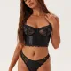 Γυναικείο Μπουστάκι με Δαντέλα & Σατέν Dorina Hasina Bustier – Μαύρο FXBT0008LA190-BK0001