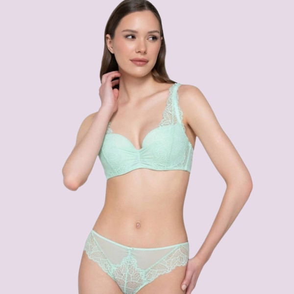 Luna Orchidea Γυναικείο Super Push-Up Σουτιέν Mint Πράσινο ανοιχτό Προσθέτει 1 1/2 Μέγεθος 14090 