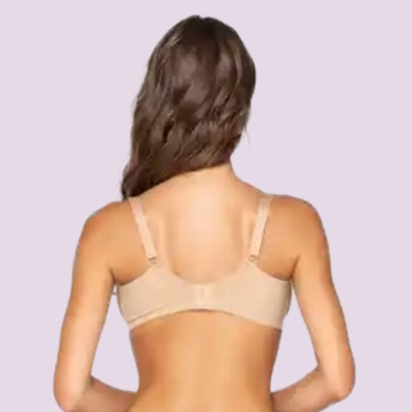 Luna Venus Γυναικείο Μπεζ Σουτιέν balconette με δαντέλα χωρίς ενίσχυση & για μεγάλο στήθος D E F Cup 15501