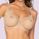 Luna Venus Γυναικείο Μπεζ Σουτιέν balconette με δαντέλα χωρίς ενίσχυση & για μεγάλο στήθος D E F Cup 15501