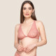 Luna Γυναικείο Bralette με κούμπωμα μπροστά  Ροζ Pink με δαντέλα Summer Collection 2024 Συλλογή 16501