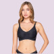 Luna Γυναικείο Μαύρο Σουτιέν sports μπουστάκι αμπάνελο για στήριξη & κούμπωμα στο πίσω μέρος 5400 