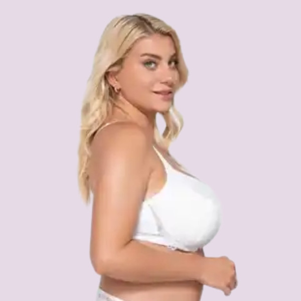 Luna Venus Γυναικείο Λευκό Σουτιέν balconette με δαντέλα για μεγάλο στήθος E F G Cup 15502 