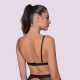 Milena by Paris Bralette Lace Δαντελα sexy  Μαύρο σουτιέν με ασημοκλωστή 010198