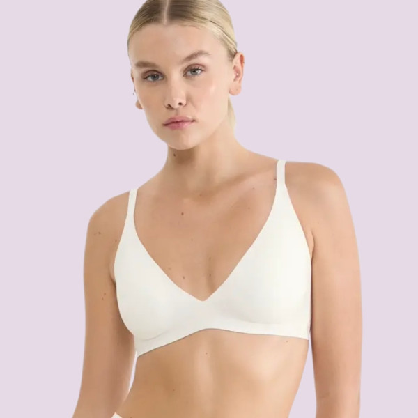  Sloggi ZERO Feel Invisible Bralette The Up Γυναικείο Αθλητικό Μπουστάκι Λευκό 10226701-00GZ