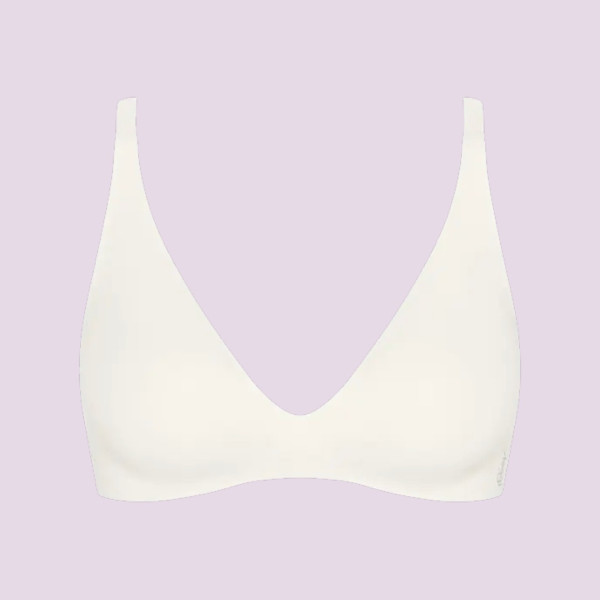  Sloggi ZERO Feel Invisible Bralette The Up Γυναικείο Αθλητικό Μπουστάκι Λευκό 10226701-00GZ