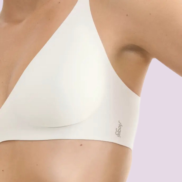  Sloggi ZERO Feel Invisible Bralette The Up Γυναικείο Αθλητικό Μπουστάκι Λευκό 10226701-00GZ