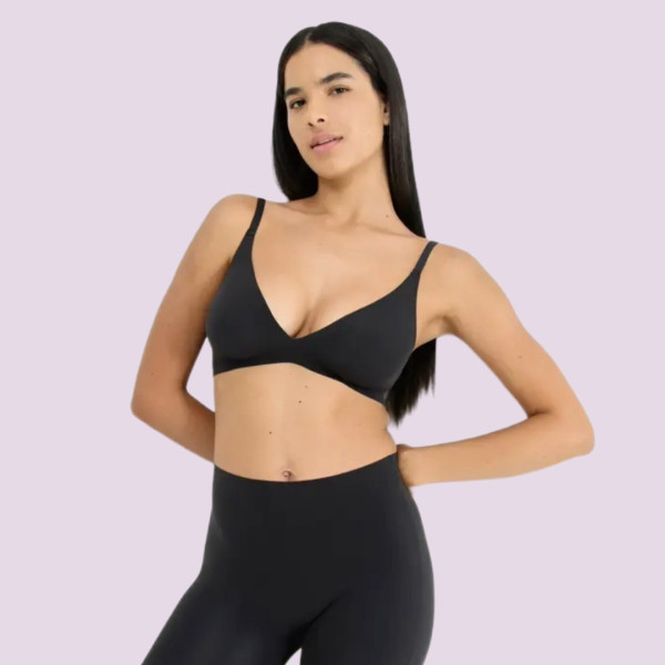  Sloggi ZERO Feel Invisible Bralette The Up Γυναικείο Αθλητικό Μπουστάκι Μαύρο 10226701 O004