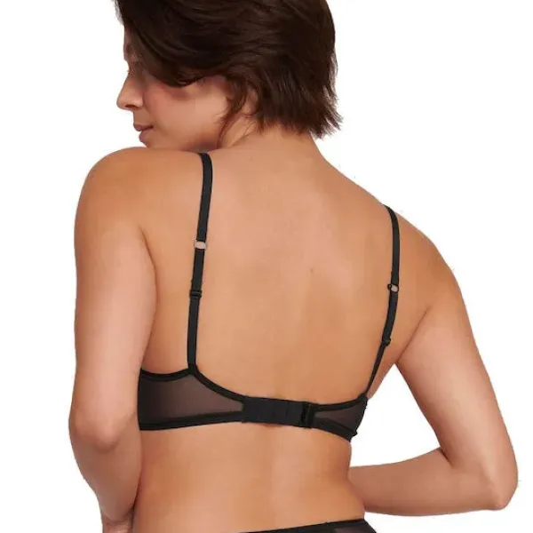  Sloggi Soft adapt pu Γυναικείο εφηβικό μαύρο Μπουστάκι push up χαμηλό ντεκολτέ & αμπάνελο black  102196215.0004/04