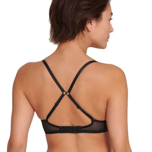  Sloggi Soft adapt pu Γυναικείο εφηβικό μαύρο Μπουστάκι push up χαμηλό ντεκολτέ & αμπάνελο black  102196215.0004/04