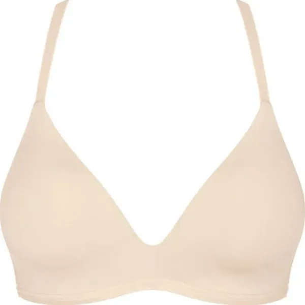  Sloggi Soft adapt pu Γυναικείο εφηβικό Μπουστάκι Μπεζ push up χαμηλό ντεκολτέ & αμπάνελο beige  102196215.00RB/RB