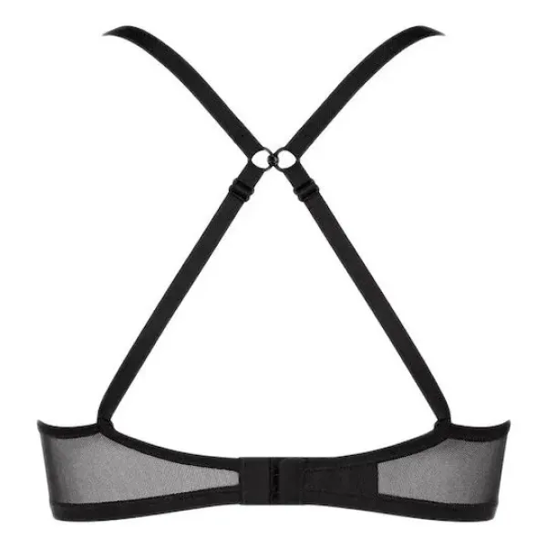  Sloggi Soft adapt pu Γυναικείο εφηβικό μαύρο Μπουστάκι push up χαμηλό ντεκολτέ & αμπάνελο black  102196215.0004/04