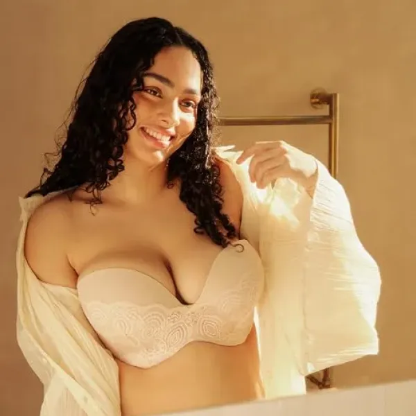 Wonderbra Ultimate Strapless  Push-Up Sexy με δαντέλα Σουτιέν με Ενίσχυση  Μπέζ W0BHO  Ιδανικό για Μεγάλο στήθος!!!!