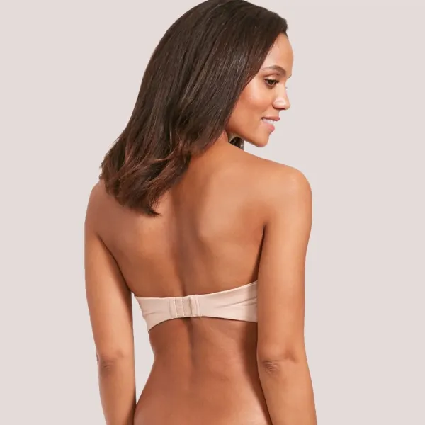 Wonderbra Ultimate Strapless Push-Up Σουτιέν Strapless με Ενίσχυση και βαθύ ντεκολτέ Μπεζ W032D