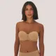 Ysabel Mora Γυναικείο Σουτιέν Strapless Μπεζ με μπανέλα & ενίσχυση B & C Cup με δίχτυ no marks στο πλάϊ  10130 beige
