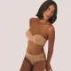 Ysabel Mora Γυναικείο Σουτιέν Strapless Μπεζ με μπανέλα & ενίσχυση B & C Cup με δίχτυ no marks στο πλάϊ  10130 beige