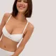 Ysabel Mora Γυναικείο λευκό σουτιέν Push Up με δαντέλα 10828 B Cup Perla  Special You