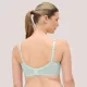 Ysabel Mora Set Γυναικείο Σουτιέν C Cup με δαντέλα & ελαφρυά ενίσχυση & ψηλόμεσο σλίπ χρώμα μέντας  Mint Green 10840