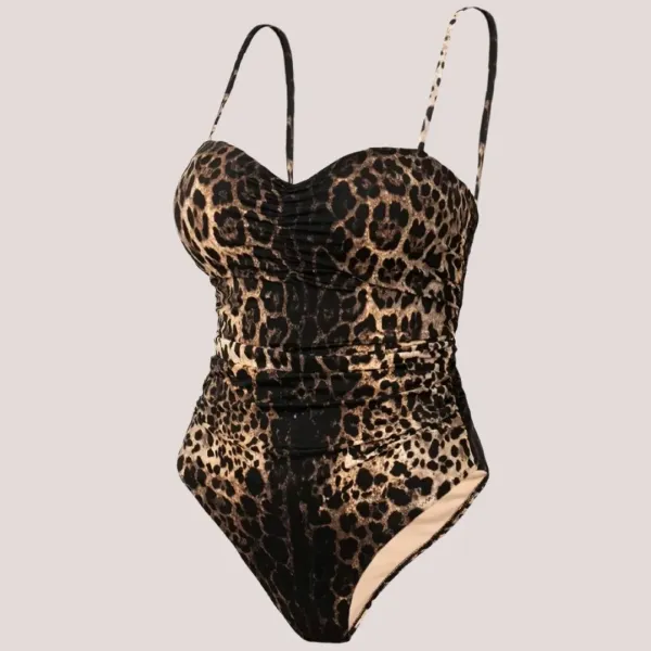 Rock Club Swimsuit Γυναικείο Ολόσωμο  push up Brazil Μαγιό Λεοπάρ BP4066 Swimsuit Animal Print