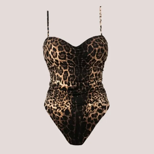 Rock Club Swimsuit Γυναικείο Ολόσωμο  push up Brazil Μαγιό Λεοπάρ BP4066 Swimsuit Animal Print