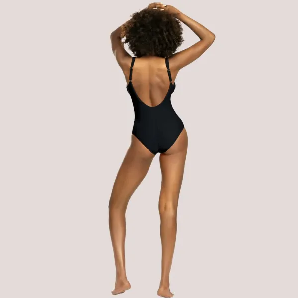 Self Γυναικείο Ολόσωμο μαγιό Sport collection Μαύρο με διαφάνειες S36W.19A Luxury Swimwear Black